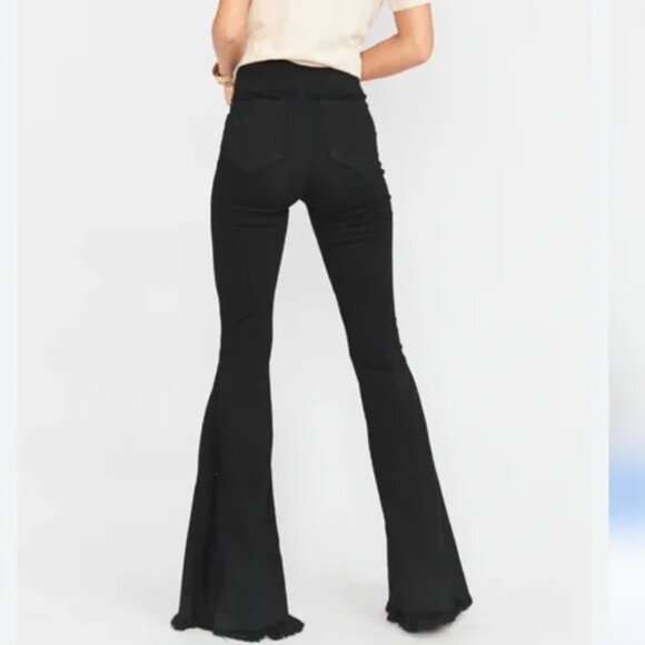 SHOW ME YOUR MUMU BLUE BECKY BELLS PULL ON FLARE JEAN JEGGING HIGH RISE XS Short - Picture 1 of 9